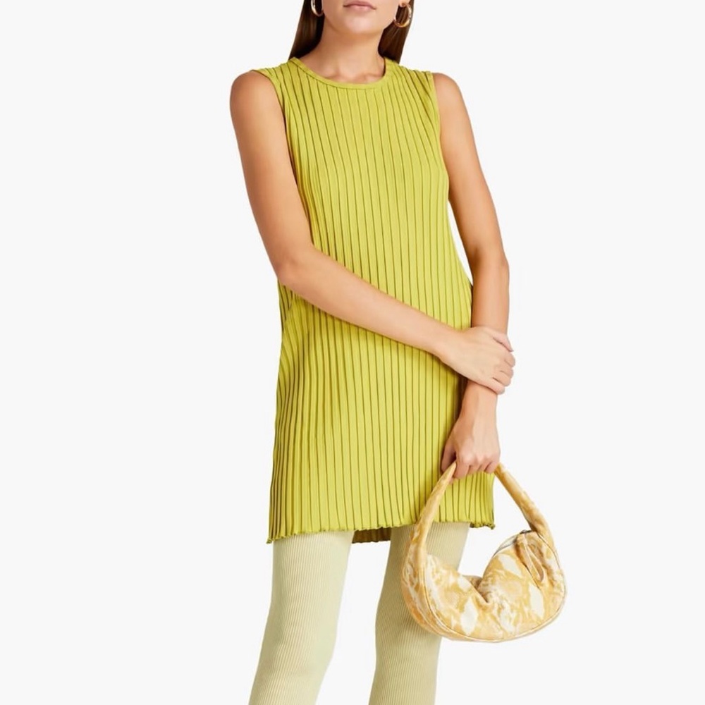 Simon Miller Ribbed stretch-micro modal tunic in kiwi 🥝